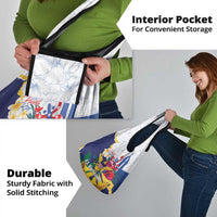 US Virgin Islands - Puerto Rico Day Grocery Bag Boricua Coqui Yellow-colored Eagle - Wonder Print Shop