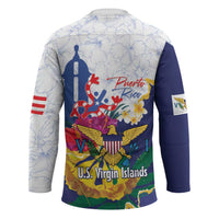 US Virgin Islands - Puerto Rico Day Hockey Jersey Boricua Coqui Yellow-colored Eagle - Wonder Print Shop