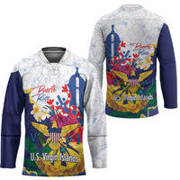 US Virgin Islands - Puerto Rico Day Hockey Jersey Boricua Coqui Yellow-colored Eagle - Wonder Print Shop