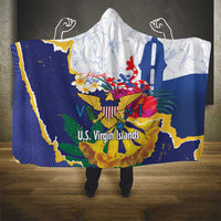 US Virgin Islands - Puerto Rico Day Hooded Blanket Boricua Coqui Yellow-colored Eagle - Wonder Print Shop