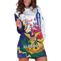 US Virgin Islands - Puerto Rico Day Hoodie Dress Boricua Coqui Yellow-colored Eagle - Wonder Print Shop