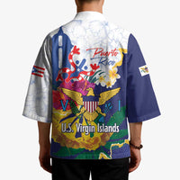 US Virgin Islands - Puerto Rico Day Kimono Boricua Coqui Yellow-colored Eagle - Wonder Print Shop