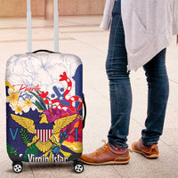 US Virgin Islands - Puerto Rico Day Luggage Cover Boricua Coqui Yellow-colored Eagle - Wonder Print Shop