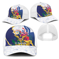 US Virgin Islands - Puerto Rico Day Mesh Trucker Cap Boricua Coqui Yellow-colored Eagle - Wonder Print Shop