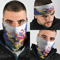 US Virgin Islands - Puerto Rico Day Neck Gaiter Boricua Coqui Yellow-colored Eagle - Wonder Print Shop