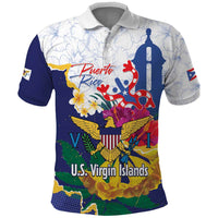 US Virgin Islands - Puerto Rico Day Polo Shirt Boricua Coqui Yellow-colored Eagle - Wonder Print Shop