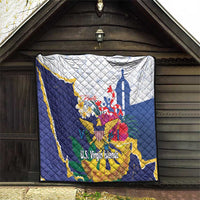 US Virgin Islands - Puerto Rico Day Quilt Boricua Coqui Yellow-colored Eagle - Wonder Print Shop