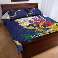 US Virgin Islands - Puerto Rico Day Quilt Bed Set Boricua Coqui Yellow-colored Eagle - Wonder Print Shop