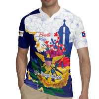 US Virgin Islands - Puerto Rico Day Rugby Jersey Boricua Coqui Yellow-colored Eagle - Wonder Print Shop