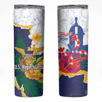 US Virgin Islands - Puerto Rico Day Skinny Tumbler Boricua Coqui Yellow-colored Eagle - Wonder Print Shop