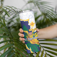 US Virgin Islands - Puerto Rico Day Skinny Tumbler Boricua Coqui Yellow-colored Eagle - Wonder Print Shop