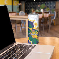 US Virgin Islands - Puerto Rico Day Skinny Tumbler Boricua Coqui Yellow-colored Eagle - Wonder Print Shop