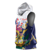 US Virgin Islands - Puerto Rico Day Sleeveless Hoodie Boricua Coqui Yellow-colored Eagle - Wonder Print Shop