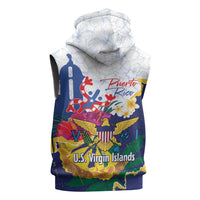 US Virgin Islands - Puerto Rico Day Sleeveless Zip Hoodie Boricua Coqui Yellow-colored Eagle - Wonder Print Shop