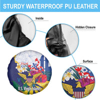 US Virgin Islands - Puerto Rico Day Spare Tire Cover Boricua Coqui Yellow-colored Eagle - Wonder Print Shop