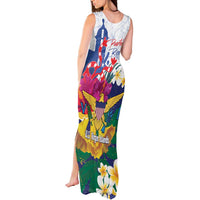 US Virgin Islands - Puerto Rico Day Tank Maxi Dress Boricua Coqui Yellow-colored Eagle - Wonder Print Shop