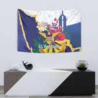 US Virgin Islands - Puerto Rico Day Tapestry Boricua Coqui Yellow-colored Eagle - Wonder Print Shop