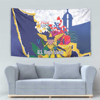 US Virgin Islands - Puerto Rico Day Tapestry Boricua Coqui Yellow-colored Eagle - Wonder Print Shop