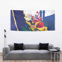 US Virgin Islands - Puerto Rico Day Tapestry Boricua Coqui Yellow-colored Eagle - Wonder Print Shop