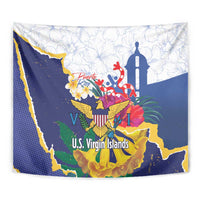 US Virgin Islands - Puerto Rico Day Tapestry Boricua Coqui Yellow-colored Eagle - Wonder Print Shop