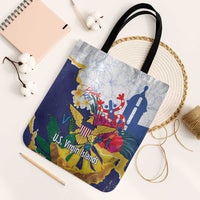 US Virgin Islands - Puerto Rico Day Tote Bag Boricua Coqui Yellow-colored Eagle - Wonder Print Shop