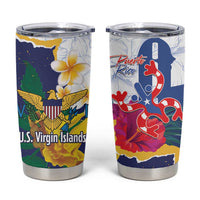 US Virgin Islands - Puerto Rico Day Tumbler Cup Boricua Coqui Yellow-colored Eagle - Wonder Print Shop