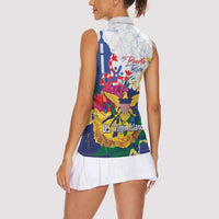 US Virgin Islands - Puerto Rico Day Women Sleeveless Polo Shirt Boricua Coqui Yellow-colored Eagle - Wonder Print Shop