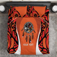 Personalized Orange Day Canada Bedding Set Honouring The Children Haida Pattern - Wonder Print Shop