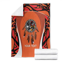 Personalized Orange Day Canada Blanket Honouring The Children Haida Pattern - Wonder Print Shop