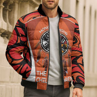 Personalized Orange Day Canada Bomber Puffer Jacket Honouring The Children Haida Pattern - Wonder Print Shop
