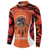 Personalized Orange Day Canada Button Sweatshirt Honouring The Children Haida Pattern - Wonder Print Shop