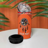 Personalized Orange Day Canada 4 in 1 Can Cooler Tumbler Honouring The Children Haida Pattern - Wonder Print Shop