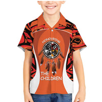 Personalized Orange Day Canada Family Matching Mermaid Dress and Hawaiian Shirt Honouring The Children Haida Pattern - Wonder Print Shop