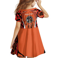 Personalized Orange Day Canada Family Matching Short Sleeve Bodycon Dress and Hawaiian Shirt Honouring The Children Haida Pattern - Wonder Print Shop