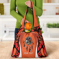 Personalized Orange Day Canada Grocery Bag Honouring The Children Haida Pattern - Wonder Print Shop