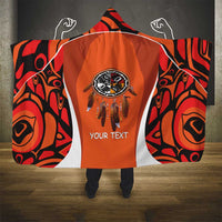 Personalized Orange Day Canada Hooded Blanket Honouring The Children Haida Pattern - Wonder Print Shop