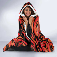 Personalized Orange Day Canada Hooded Blanket Honouring The Children Haida Pattern - Wonder Print Shop