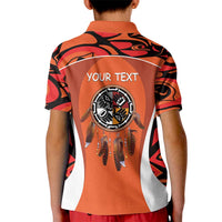 Personalized Orange Day Canada Kid Polo Shirt Honouring The Children Haida Pattern - Wonder Print Shop