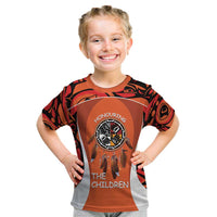 Personalized Orange Day Canada Kid T Shirt Honouring The Children Haida Pattern - Wonder Print Shop