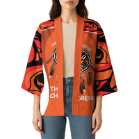 Personalized Orange Day Canada Kimono Honouring The Children Haida Pattern - Wonder Print Shop