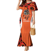 Personalized Orange Day Canada Mermaid Dress Honouring The Children Haida Pattern - Wonder Print Shop