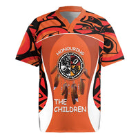 Personalized Orange Day Canada Rugby Jersey Honouring The Children Haida Pattern - Wonder Print Shop