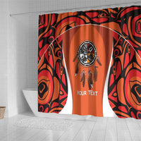 Personalized Orange Day Canada Shower Curtain Honouring The Children Haida Pattern - Wonder Print Shop