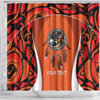 Personalized Orange Day Canada Shower Curtain Honouring The Children Haida Pattern - Wonder Print Shop