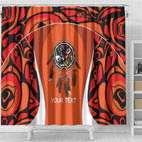 Personalized Orange Day Canada Shower Curtain Honouring The Children Haida Pattern - Wonder Print Shop