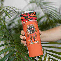 Personalized Orange Day Canada Skinny Tumbler Honouring The Children Haida Pattern - Wonder Print Shop