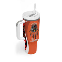Personalized Orange Day Canada Tumbler With Handle Honouring The Children Haida Pattern - Wonder Print Shop