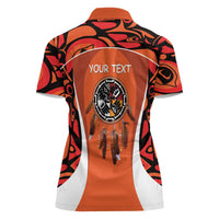 Personalized Orange Day Canada Women Polo Shirt Honouring The Children Haida Pattern - Wonder Print Shop