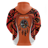 Personalized Orange Day Canada Zip Hoodie Honouring The Children Haida Pattern - Wonder Print Shop