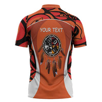 Personalized Orange Day Canada Zipper Polo Shirt Honouring The Children Haida Pattern - Wonder Print Shop